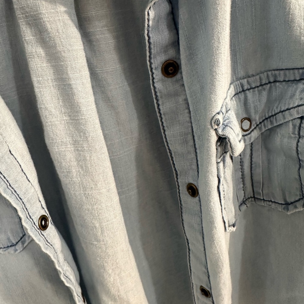 Arizona Jean Company Faded Blue Casual Shirt - Picture 5 of 5